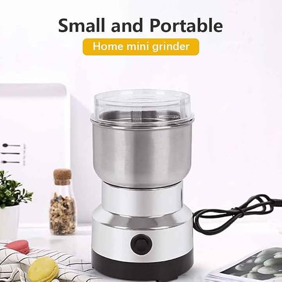 Electric Mill Grinder Machine, Stainless Steel Electric Spice Coffee Nut Grain Grinder, Multi‑Function Crusher Mill Blender Kitchen Tool