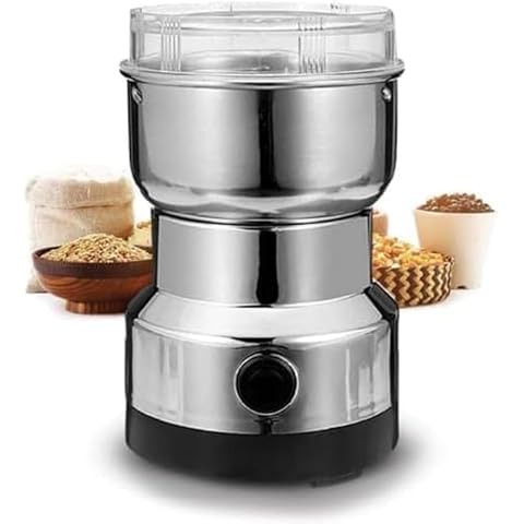 Electric Mill Grinder Machine, Stainless Steel Electric Spice Coffee Nut Grain Grinder, Multi‑Function Crusher Mill Blender Kitchen Tool