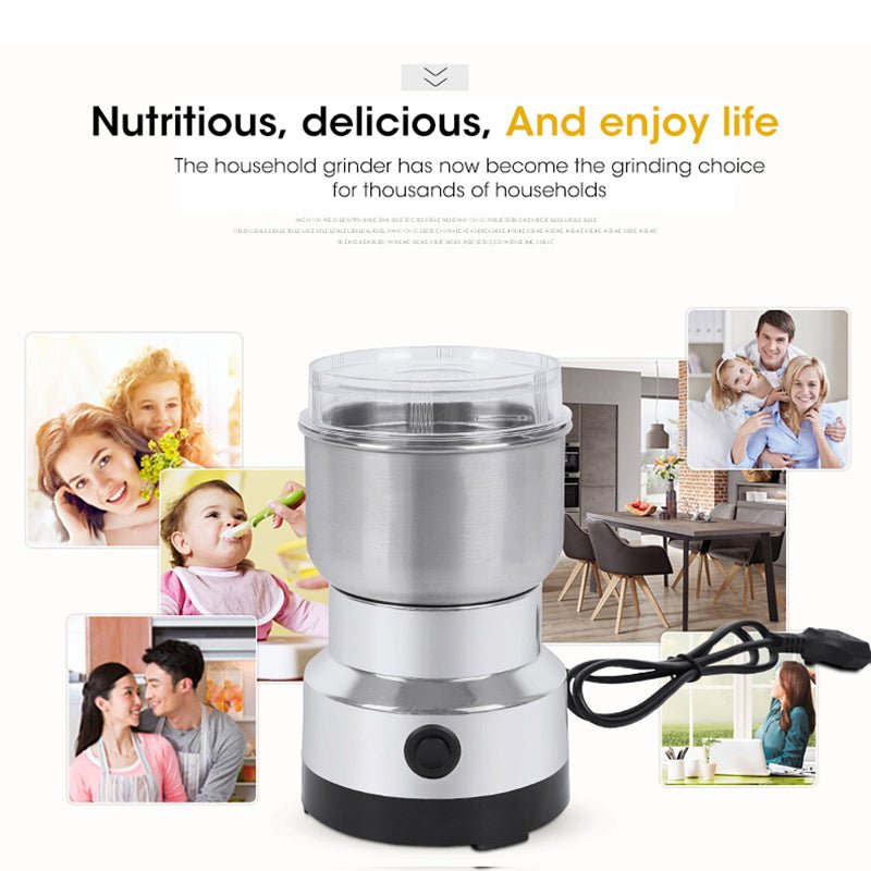 Electric Mill Grinder Machine, Stainless Steel Electric Spice Coffee Nut Grain Grinder, Multi‑Function Crusher Mill Blender Kitchen Tool