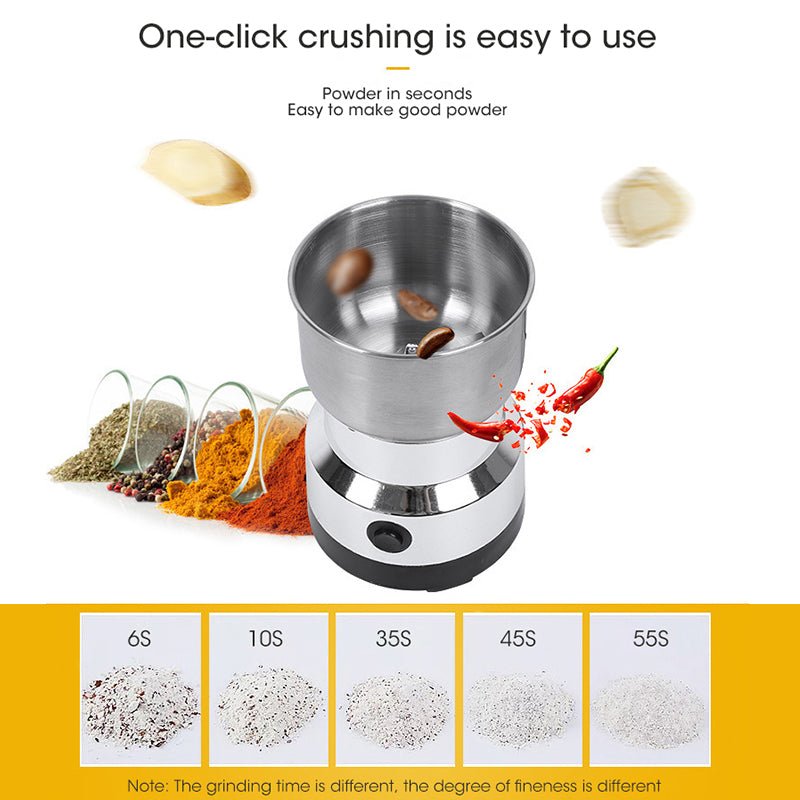 Electric Mill Grinder Machine, Stainless Steel Electric Spice Coffee Nut Grain Grinder, Multi‑Function Crusher Mill Blender Kitchen Tool